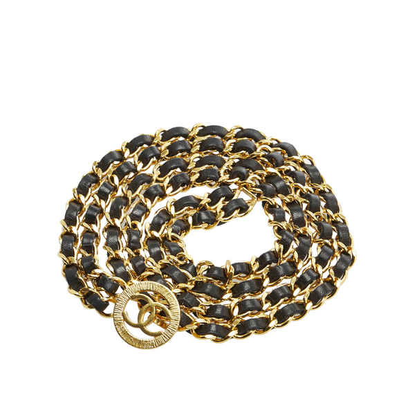 Chanel CC Leather Chain-Link Belt - Picture 2 of 6